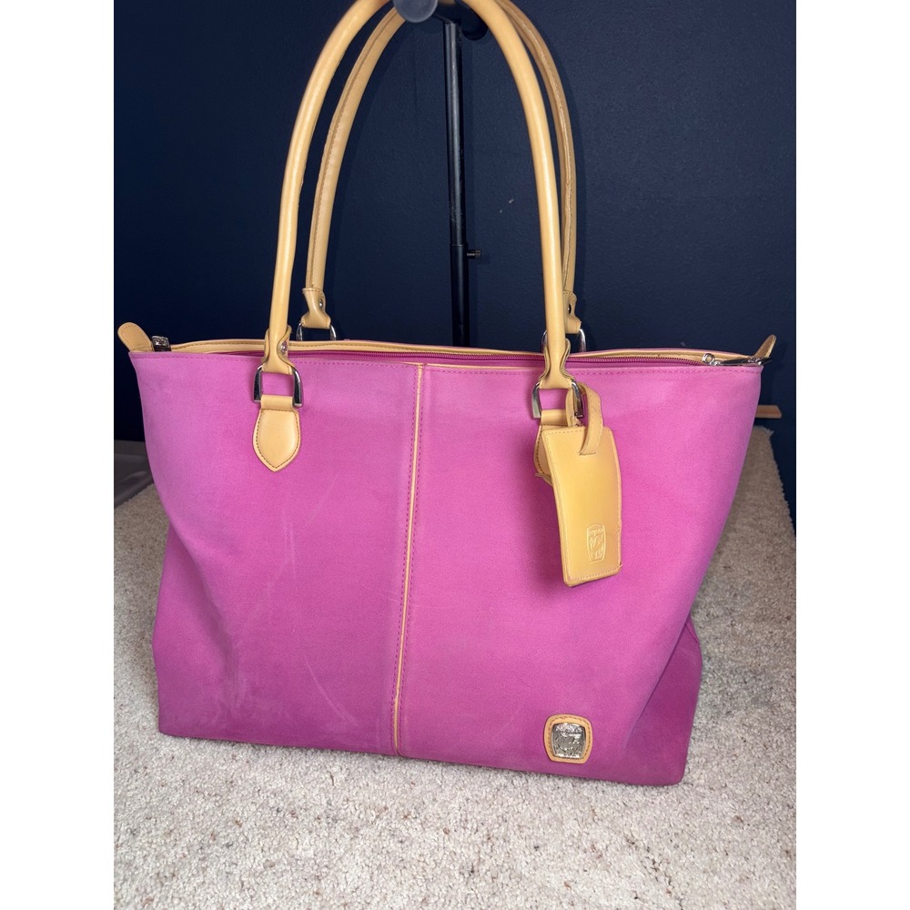 Pegasus Pink & Tan‎ Large Canvas Tote Shoulder Bag Carry-on